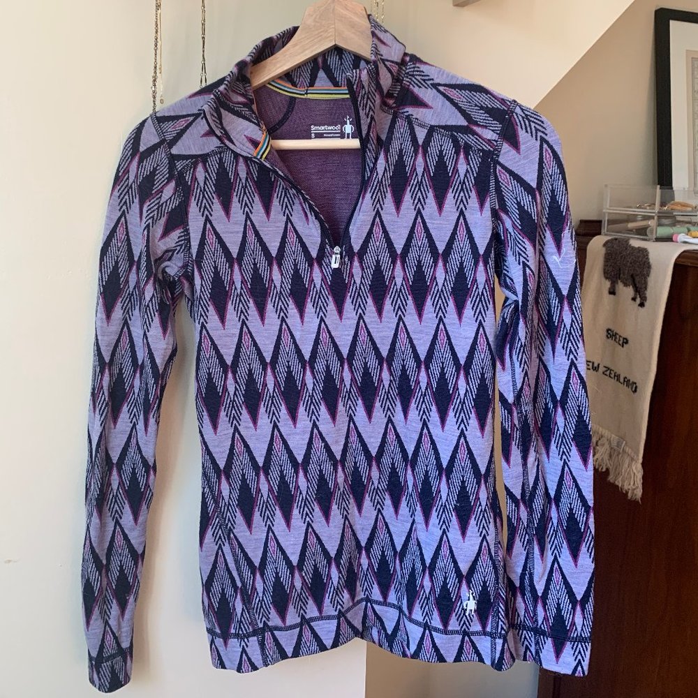 Smartwool Thermal Merino Quarter Zip Purple